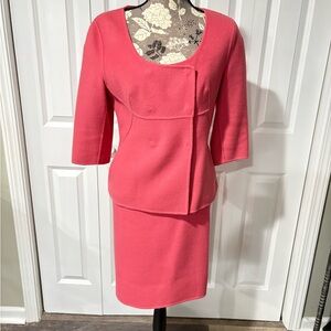 Talbots Salmon/Pink Women's Petite Wool Skirt Set (14P) Excellent Condition